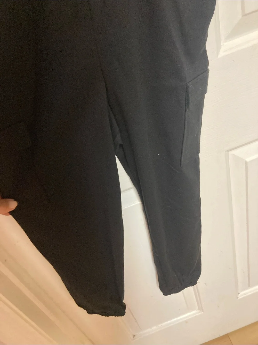 wonder nation Black Short-Sleeve Drawstring Waist Jumpsuit